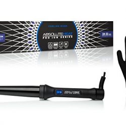 Absolute Heat Pro Ion Clipless Curling Wand, 19/32mm, Black