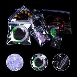 Reclosable PVC Jewellery Anti-Oxidation Poly Pouch Flat Ziplock Jade Pearl Bracelet Zipper Bags Grip Seal Resealable Plastic Packaging Jewelry Necklace Wrapping (50, 13x13cm (5.1x5.1 inch))