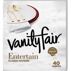 Vanity Fair Entertain Dinner Napkins, 40 Count Paper Napkins (Packaging Design May Vary)
