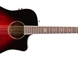 Fender T-Bucket 300 Acoustic Electric Guitar with Cutaway, Rosewood Fingerboard - Trans Cherry Burst