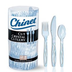 Chinet Cut Crystal Cutlery Combo Pack, 48 Count