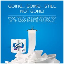 Scott 1000 Sheets Per Roll Toilet Paper,36 Rolls Bath Tissue