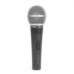Professional Dynamic Vocal Microphone - Moving Coil Dynamic Cardioid Unidirectional Handheld Microphone with ON/OFF Switch Includes 15ft XLR Audio Cable to 1/4'' Audio Connection - Pyle PDMIC59