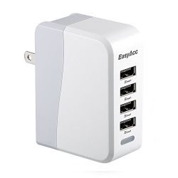 EasyAcc 20W 4A 4-Port USB Wall Charger with Folding Plug and Smart Technology Travel Charger For iPhone 6 Plus, iPad, Samsung Galaxy S6 Edge, Tab