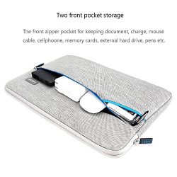 Lacdo 13-13.3 Inch Waterproof Laptop Sleeve Case for Apple MacBook Pro 13.3-inch Retina/MacBook Air 13"/iPad Pro/Surface Book/ASUS ZenBook/Dell HP Chromebook Notebook Bag Carrying Case, Gray
