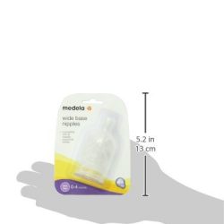 Medela 3 Piece Wide Base Slow Flow Nipple, 0-4 Months