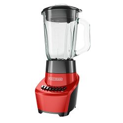 BLACK+DECKER FusionBlade Blender with 6-Cup Glass Jar, 12-Speed Settings, Red