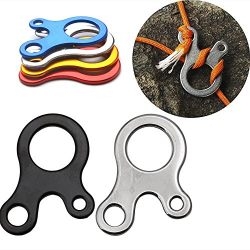 Ezyoutdoor 20 Pieces 3 Holes Stainless Camp Knot Tool Climbing Carabiner Climbing Survival Buckles Sport Outdoor Camping Survival Kit Equipment