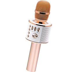 BONAOK Wireless Bluetooth Karaoke Microphone 3-in-1 Portable Speaker Machine for Android/iPhone/iPad/Sony/PC or All Smartphone