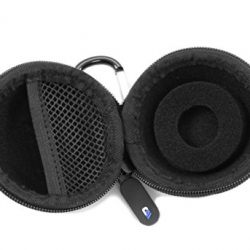 CASEMATIX Microphone Case Fits One Zoom IQ7 , Zoom IQ6 , or Zoom IQ5 Stereo Microphone for iOS Devices – Rugged , Durable Carbon Fiber Carry Case with Carabiner