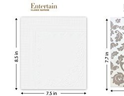 Vanity Fair Entertain Dinner Napkins, 40 Count Paper Napkins (Packaging Design May Vary)