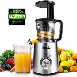 Argus Le Masticating Juicer, Slow Juice Extractor for Higher Nutrient and Vitamins, Easy to Clean Cold Press Juicer for All Fruits and Vegetables