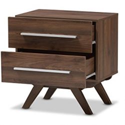 Baxton Studio Audhild 2-Drawer Nightstand, Regular