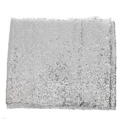 Homyl Sequin Table Runner Glitter Sparkly Bling Table Cloth Table Cover Wedding Decoration - Silver