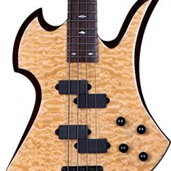 B.C. RICH Mk3B-MB4-QMP Mk3 Mockingbird Electric Bass Guitar, Quilted Maple