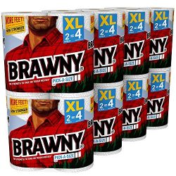 Brawny Pick-a-Size Paper Towels, White, XL Rolls, pack of 16 count