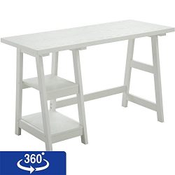 Convenience Concepts Designs2Go Trestle Desk, White