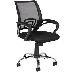 Best Choice Products Ergonomic Computer Home Office Chair w/Mesh Design (Black w Chrome Legs)