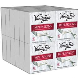 Vanity Fair Entertain Dinner Napkins, 960 Count Paper Napkins (24 Packs of 40 Napkins) (Packaging Design May Vary)