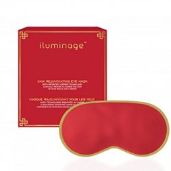 iluminage Limited Edition Red Skin Rejuvenating Eye Mask, Patented Copper Technology for Fine Line Reduction, Copper-Infused Eye Mask for Nightly Use