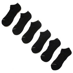Calvin Klein Men's Breathable Top Low-cut Athletic Sports Socks (One Size, Black)