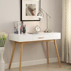 Convenience Concepts Oslo 1-Drawer Desk, White