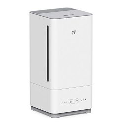 TaoTronics Top Fill Humidifiers, Ultrasonic Cool Mist Essential Oil Diffuser Humidifier, Germ Free, Easy to Clean for Home, Baby Room, Large Room, Waterless Auto Shut Off -(5L/1.32 Gallon, US 110V)