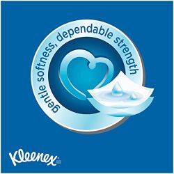 Kleenex Trusted Care Everyday Facial Tissues, Flat Box, 210 Tissues per Flat Box, 18 Packs