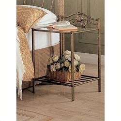 Coaster Home Furnishings Night Stand in Antique Gold Finish Metal