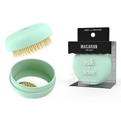 milk + sass Macaron Hair Brush, Mint Citron