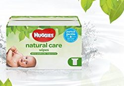 HUGGIES Natural Care Unscented Baby Wipes, Sensitive, 3 Refill Packs, 648 Count Total