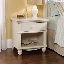 Sauder Harbor View Night Stand, Antiqued White Finish