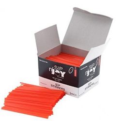 Crystalware Red Plastic Sip Stirrers 5 Inch (10 Packs of 1,000)