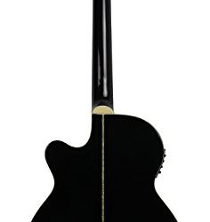 Oscar Schmidt Concert-Size Thin Body Cutaway Acoustic-Electric Guitar - Black