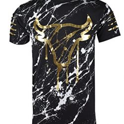 SCREENSHOT SCREENSHOTBRAND- Mens Hipster Hip-Hop Premiun Tees - Stylish Longline Latest Fashion Bull Print T-Shirts-Black-2XLarge