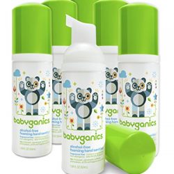 Babyganics Alcohol-Free Foaming Hand Sanitizer, Fragrance Free, On-The-Go, 50 ml (1.69-Ounce), Pump Bottle (Pack of 6)