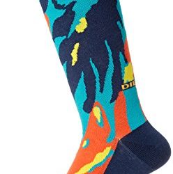 Diesel Men's Ray Printed Socks, Turq/Orange Camo, Large