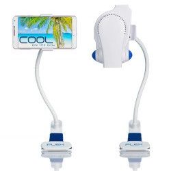 FLEX ON THE GO 360 - UNIVERSAL 2 IN 1 FLEXIBLE ARM CLIP FOR COOL ON THE GO AND SMART PHONES - 360 DEGREE GOOSENECK MOUNT CLIP ROTATES & ADJUST IN ANY ANGLEvv