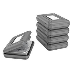 ORICO Portable 3.5 Inch Hard Drive Disk Protective Box - Storage Case Cover for HDD External Hard Drive Anti-Static Shock Proof - 5 Pack