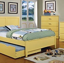 HOMES: Inside + Out Furniture of America Kolora Youth Nightstand, Yellow