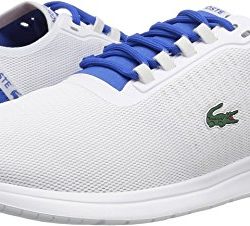 Lacoste Men’s Lt Fit Sneakers,White/Blu Textile,10 M US