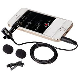 Movo PM10 Deluxe Lavalier Lapel Clip-on Omnidirectional Condenser Microphone for Apple iPhone, iPad, iPod Touch and Android Smartphones