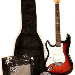 RST 3TS LH Left Handed 3 Tones Electric Guitar Package with Full Size Electric Guitar, Amp, Carry Bag, and Instructional DVD