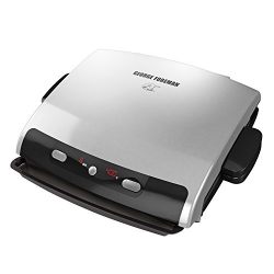 George Foreman 6-Serving Removable Plate Grill and Panini Press, Silver