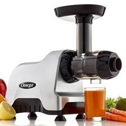 Omega Juicers Compact Slow Speed Multi-Purpose Nutrition Center Juicer with Quiet Motor Creates Continuous Fresh Healthy Fruit and Vegetable Juice at 80 RPM, 200-Watts, Silver