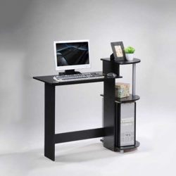 Furinno Compact Computer Desk, Black/Grey