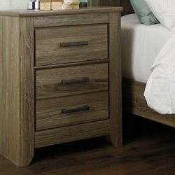 Ashley Furniture Signature Design - Zelen Nightstand - Vintage Finish - Warm Gray