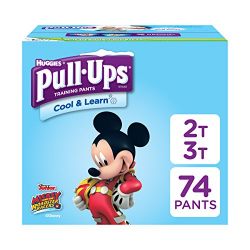 Pull-Ups Cool & Learn, 2T-3T (18-34 lb.), 74 Ct. Potty Training Pants for Boys, Disposable Potty Training Pants for Toddler Boys (Packaging May Vary)
