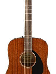 Fender CD-60S Dreadnought Acoustic Guitar - All Mahogany Bundle with Hard Case, Tuner, Strap, Strings, Picks, Austin Bazaar Instructional DVD, and Polishing Cloth