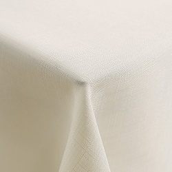 Deconovo Solid Faux Linen Table Cloth Water Resistant Table Cover Square Tablecloths Tablecloth for Parties 54W x 54L Inch Beige